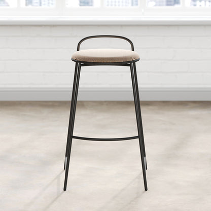 Comfortable Bar Height Stool with Backrest and Footrest for High Desks product view 5