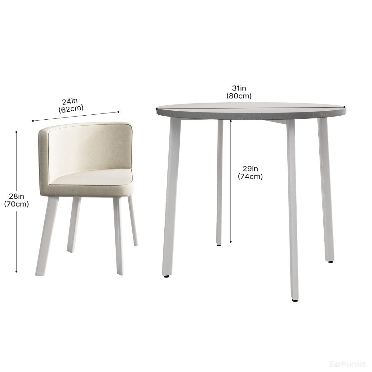 Round Table and 4 Chairs in Reception