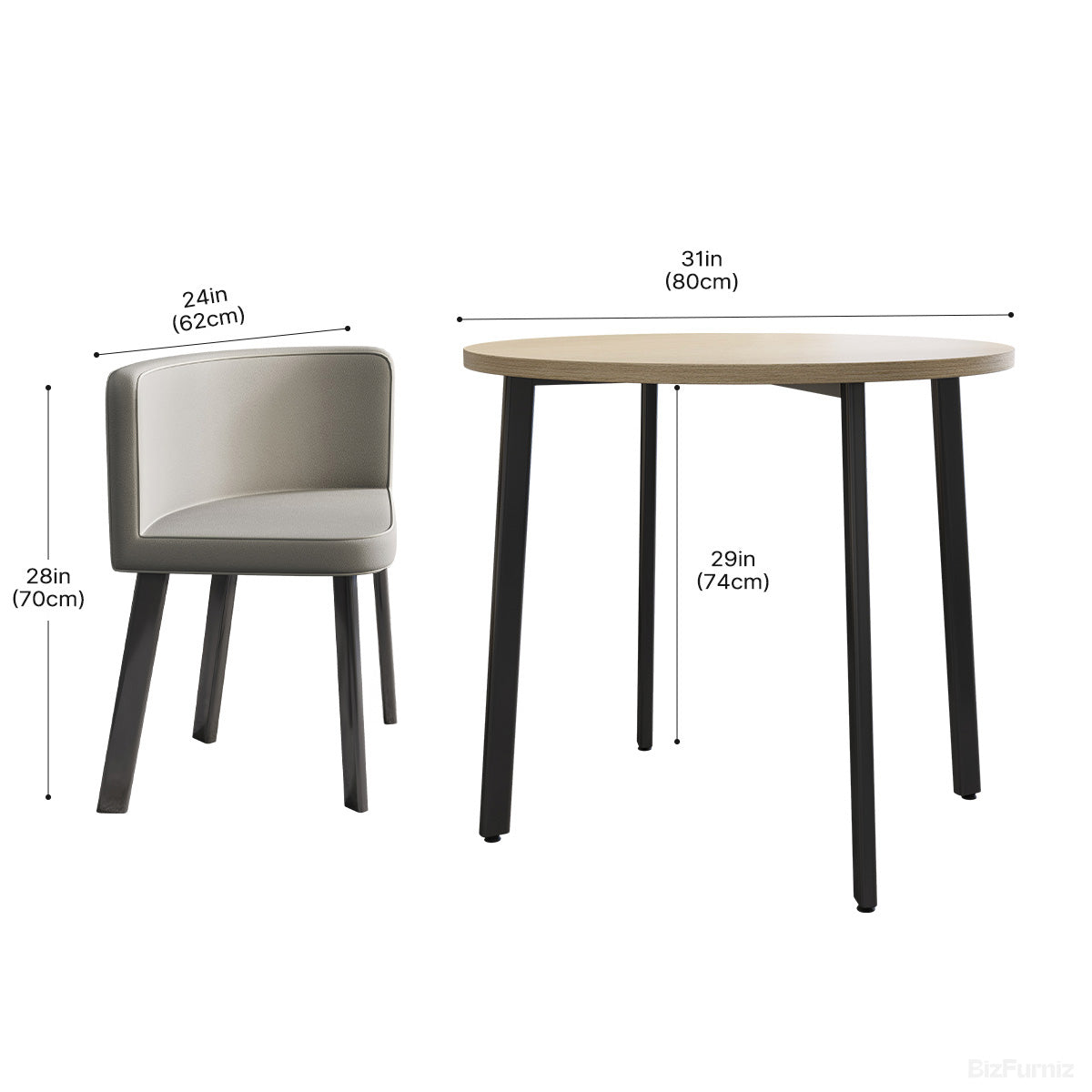 Round Table and 4 Chairs in Reception