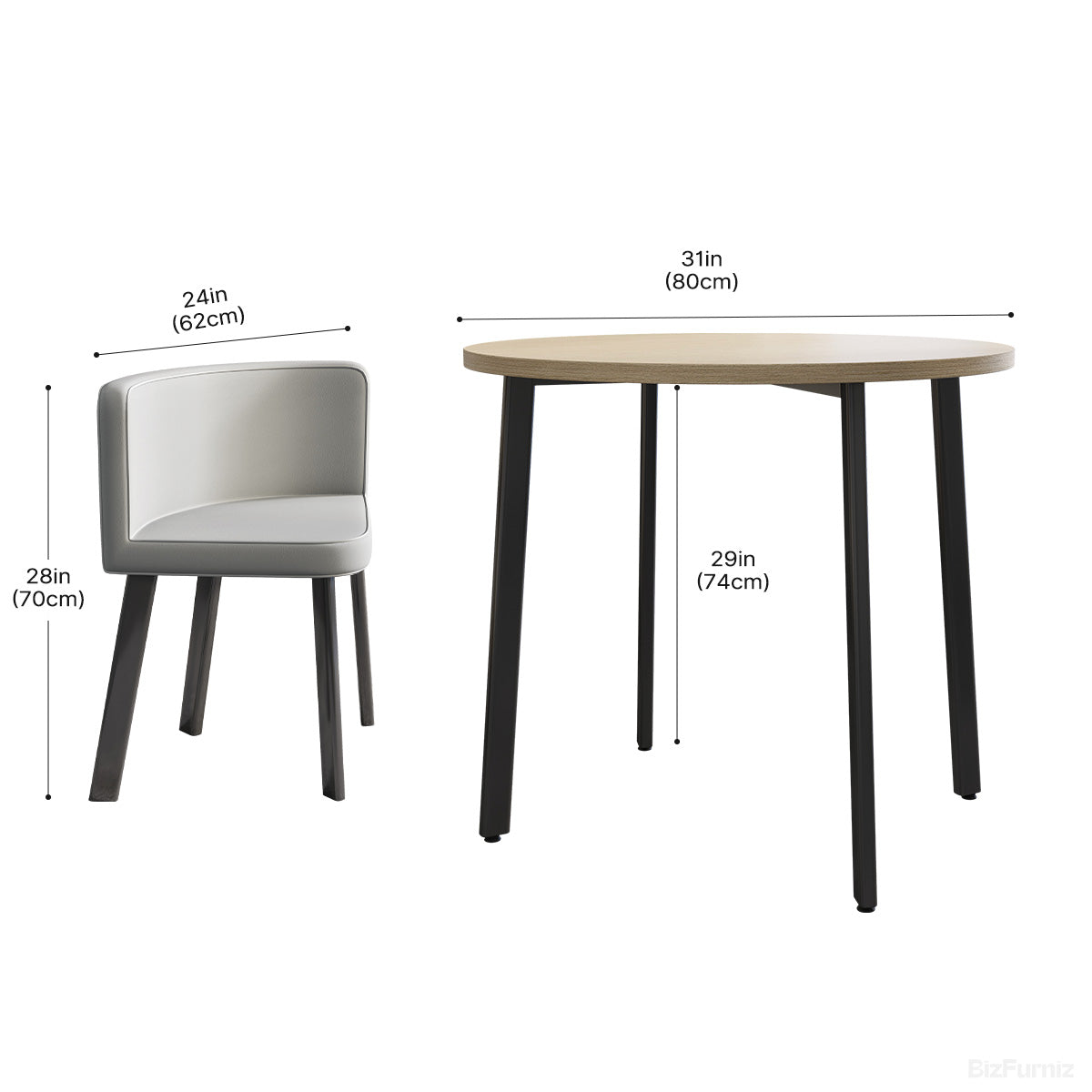 Round Table and 4 Chairs in Reception