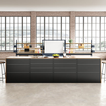 142”L Modern Multi-functional Storage Cabinet with Front and Rear Access Design for Versatile Spaces product view 5