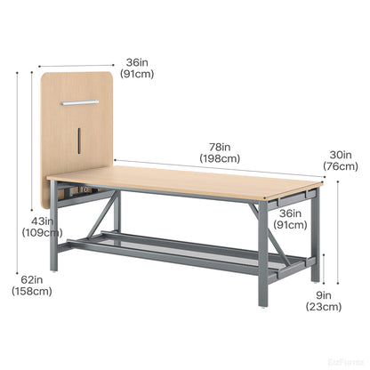 78"L Conference Table | Seats 4–6 | Heavy-duty Structure | Mesh Storage | Ideal for Conference Rooms product view 3