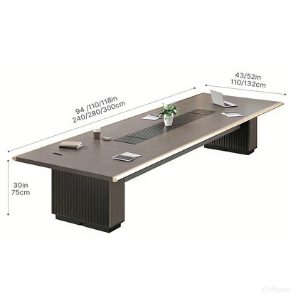 Luxury Conference Table with Cable Management for 8-12 People product view 6