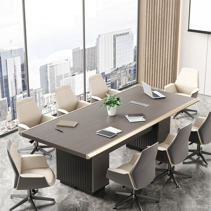 Luxury Conference Table with Cable Management for 8-12 People product view 3