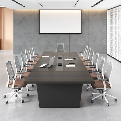 Modern Conference Table with Integrated Cable Box – Seats 6–12 product view 14