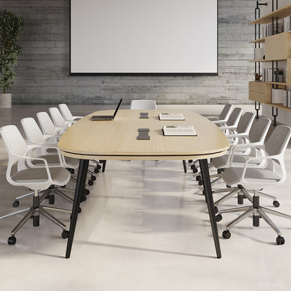 Walnut-Finish Conference Table with Integrated Power Management product view 5