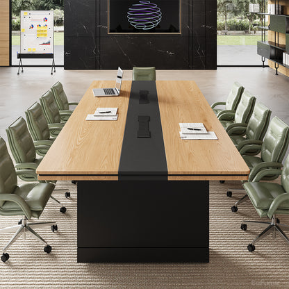 Modern Executive Conference Table with Integrated Power Management – Industrial Boardroom Table product view 4