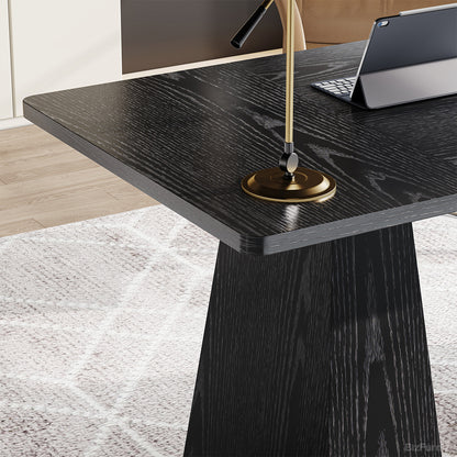 63” Minimalist Wood Office Desk with Power Outlet for Workspaces/Home Offices product view 7