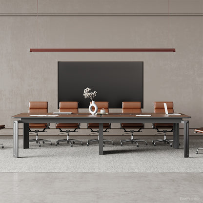 118-Inch Modern Conference Table with Built-In Power Rail for Meeting Rooms and Co-Working Spaces product view 2