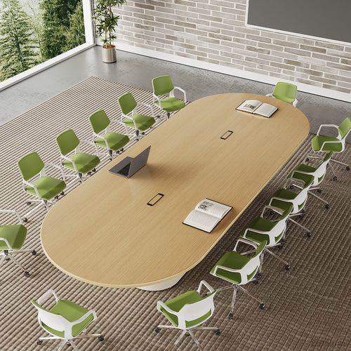 Sleek Conference Table with Hidden Cable Box & Spacious Surface for 12–14 People photo 1