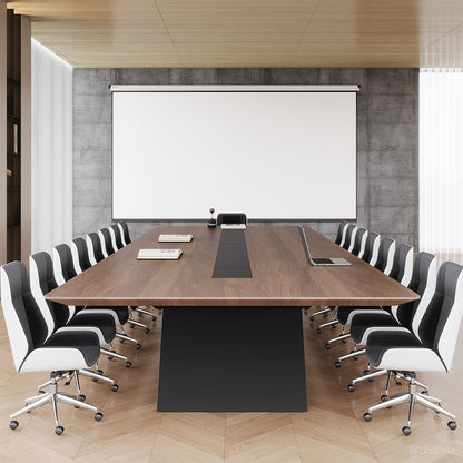 189" L High-end Conference Table with Hidden Cable Box & Generous Work Surface for 16–20 People photo 4