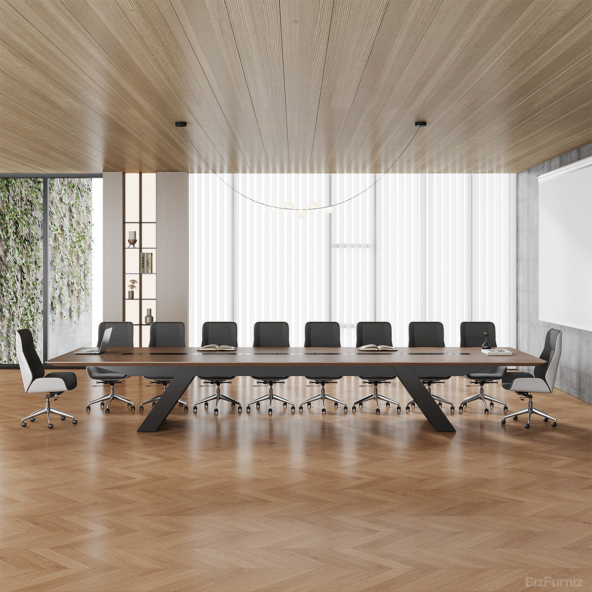189" L High-end Conference Table with Hidden Cable Box & Generous Work Surface for 16–20 People photo 3