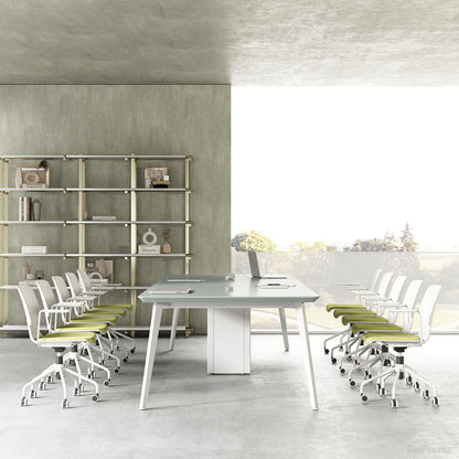 144" L Premium Conference Table with Track-style Power Box & Large Team Surface for 12–14 People Photo 3