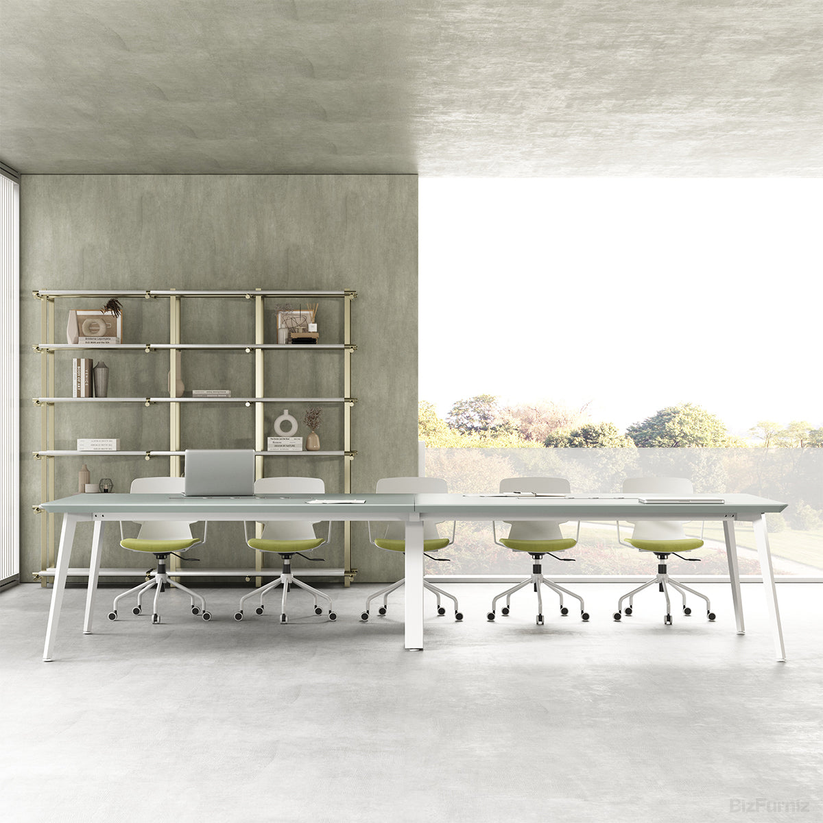144" L Premium Conference Table with Track-style Power Box & Large Team Surface for 12–14 People Photo 2