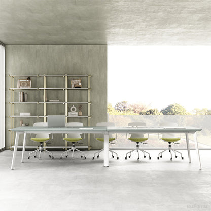 144" L Premium Conference Table with Track-style Power Box & Large Team Surface for 12–14 People Photo 2
