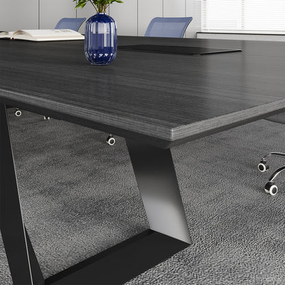 157" Conference Table with Covered Cable Box and Thick Top