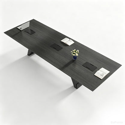 157" Conference Table with Covered Cable Box and Thick Top