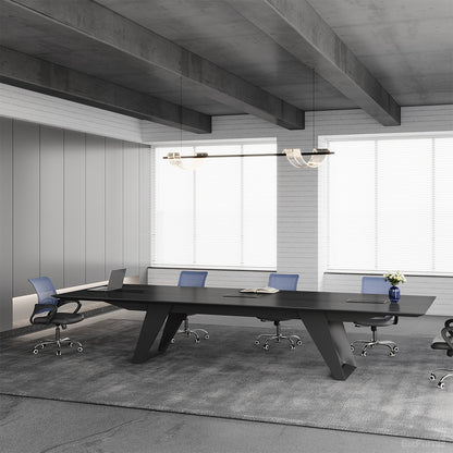 157" Conference Table with Covered Cable Box and Thick Top