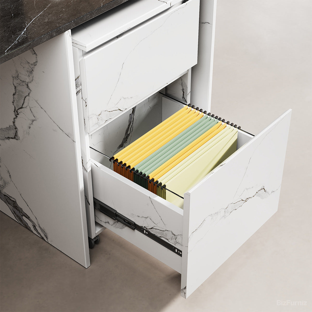 Modern Reception Desk with Counter Cable Management for Offices, Lobbies & Stores product photo 6