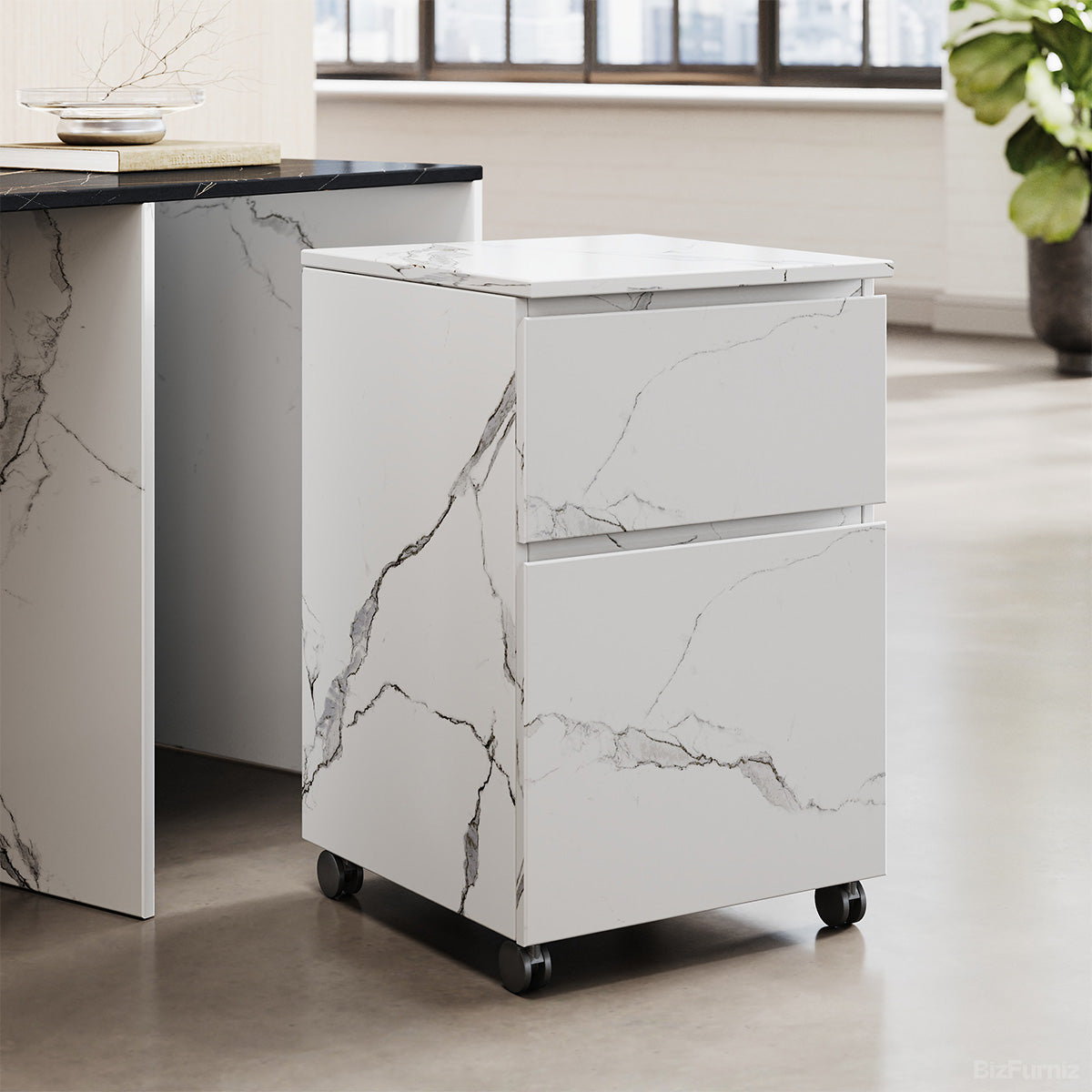 Modern Reception Desk with Counter Cable Management for Offices, Lobbies & Stores product photo 5