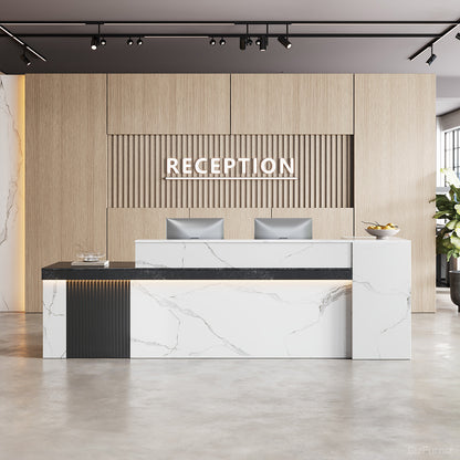 Modern Reception Desk with Counter Cable Management for Offices, Lobbies & Stores product photo 3