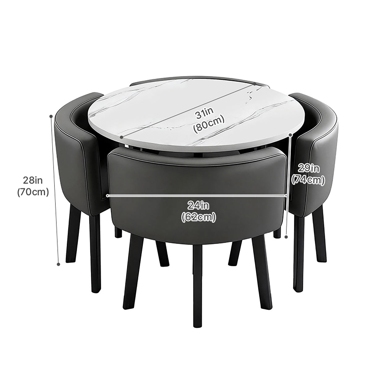 Orbit Minimalist 5-Piece Hideaway Conference Set product view 4