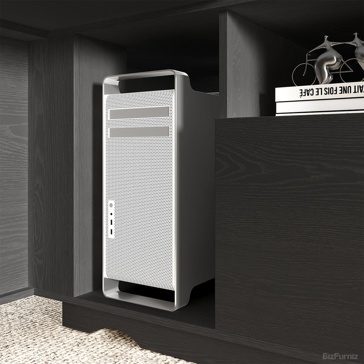 Executive Desk with Side Storage Cabinet