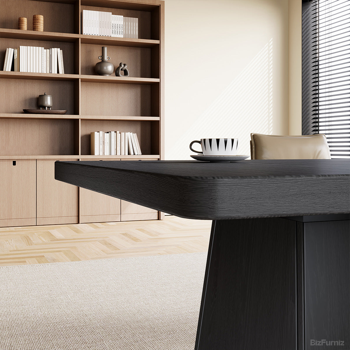 Minimalist Wood Office Desk with Power Outlet for Workspaces/Home Offices photo 4