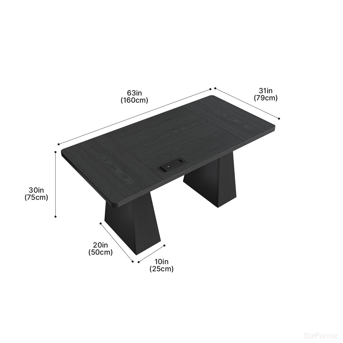 Minimalist Wood Office Desk with Power Outlet for Workspaces/Home Offices photo 5