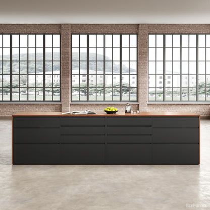 142”L Modern Multi-functional Storage Cabinet with Front & Rear Access Design for Versatile Spaces photo 3