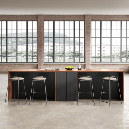 142”L Modern Multi-functional Storage Cabinet with Front & Rear Access Design for Versatile Spaces photo 4