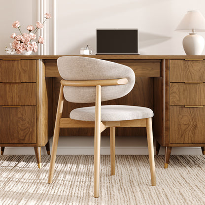 Veritas Mid-Century Solid Wood Upholstered Dining and Accent Chair product view 4
