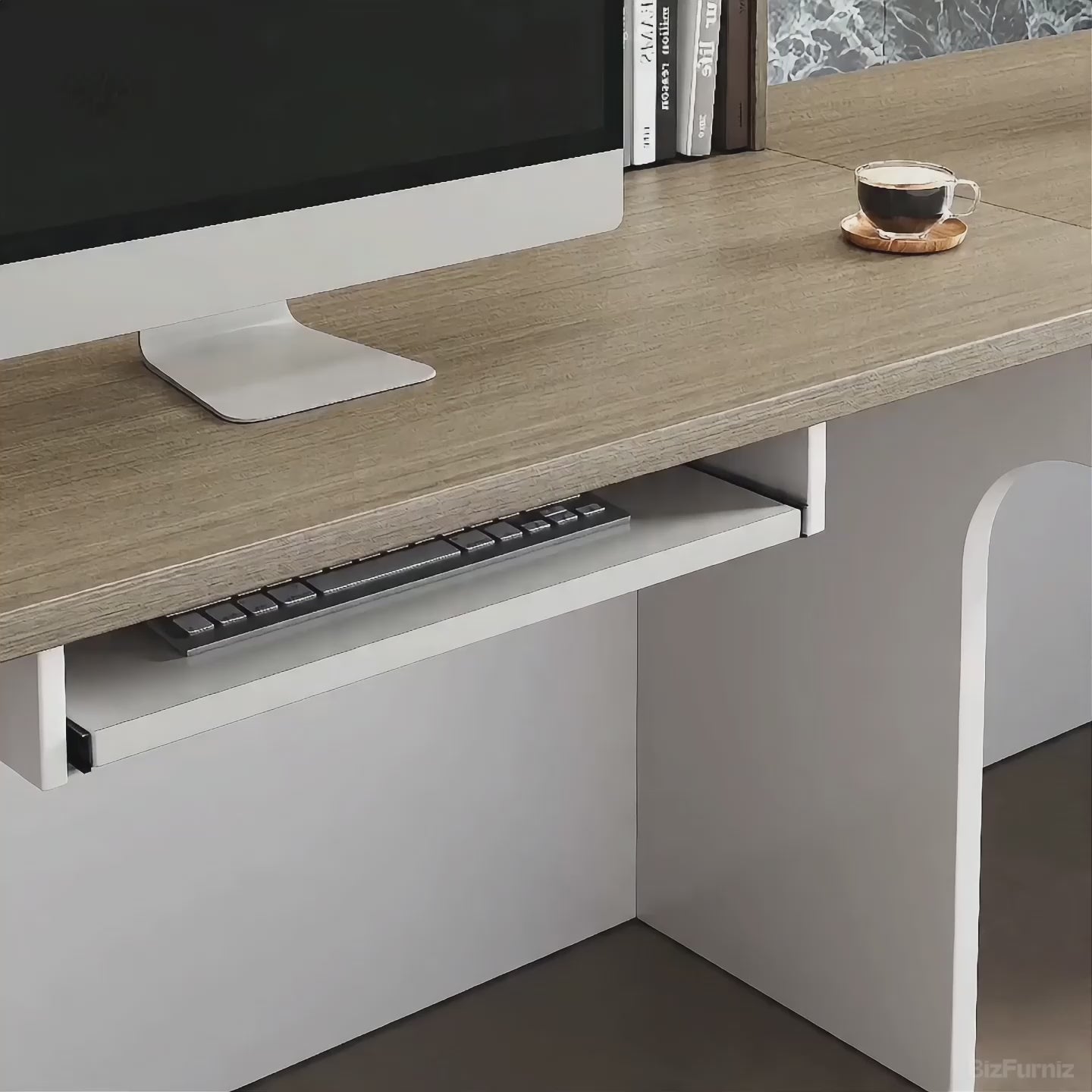 Front Desk with Smooth Glide Keyboard Tray