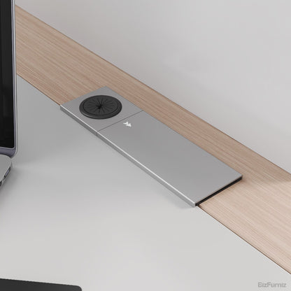 office desk with cable management