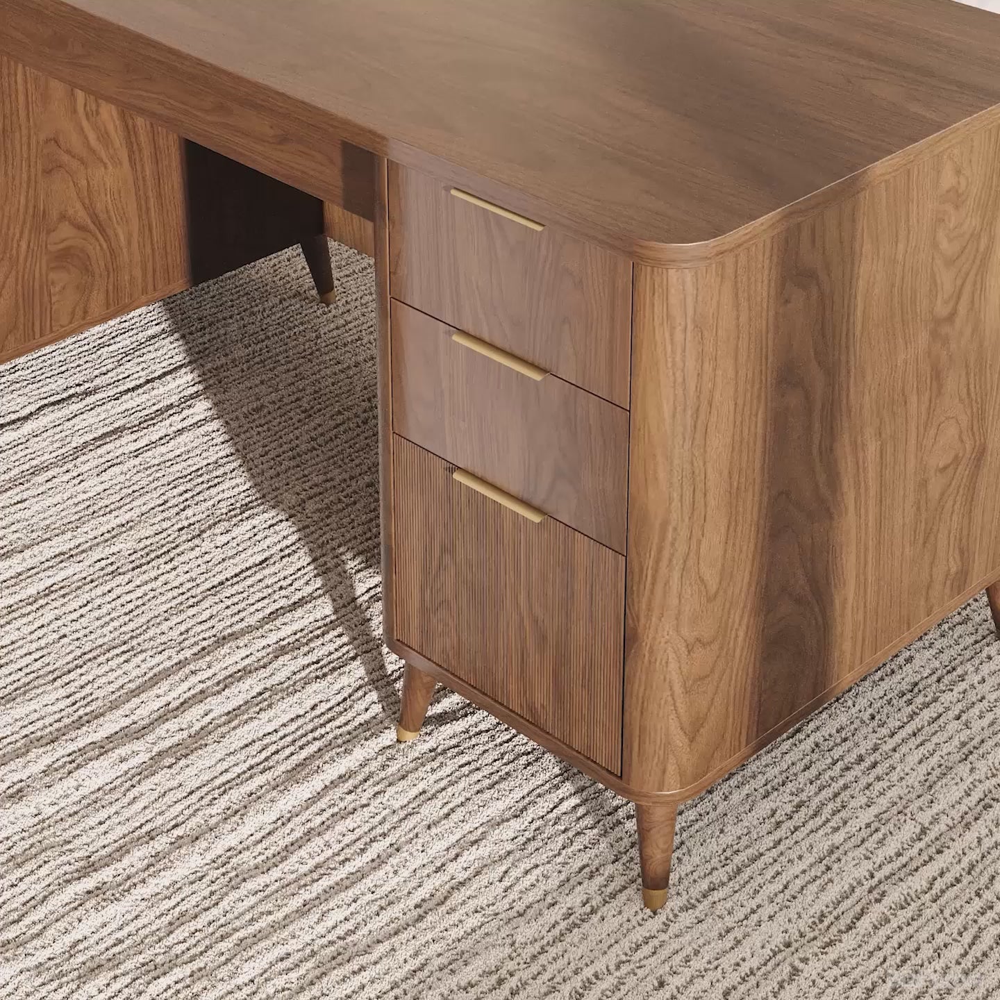 office desk with storage drawers
