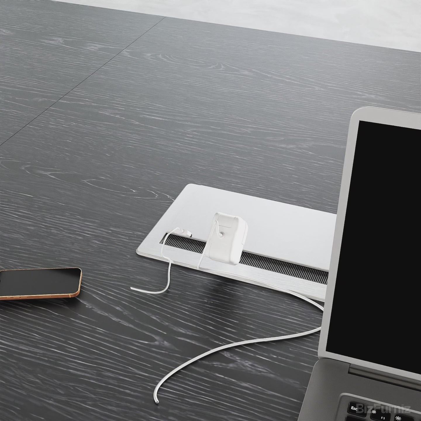 Video showing 118-inch Spacious Conference Table with Pop-up Power Outlet for Productive Team Meetings