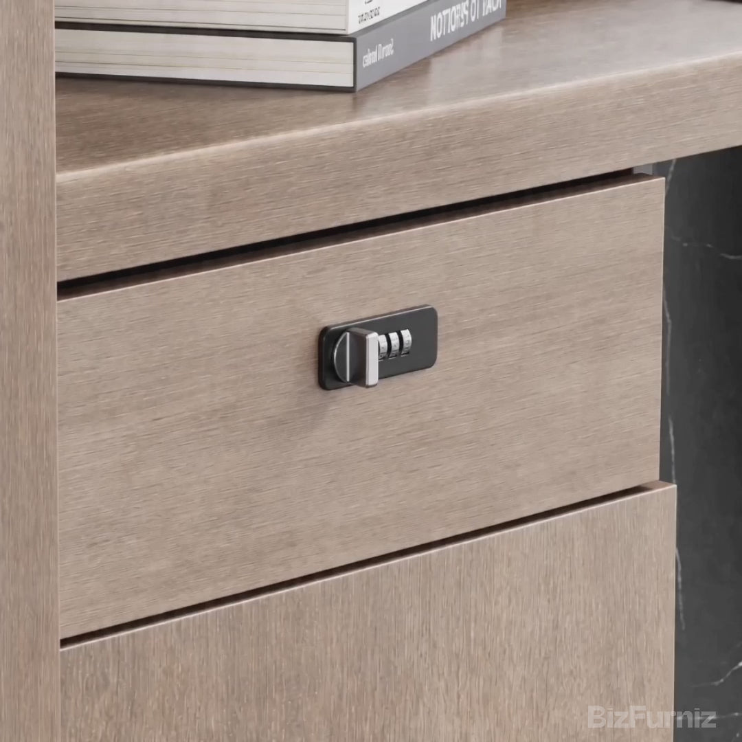 front counter with locking drawer