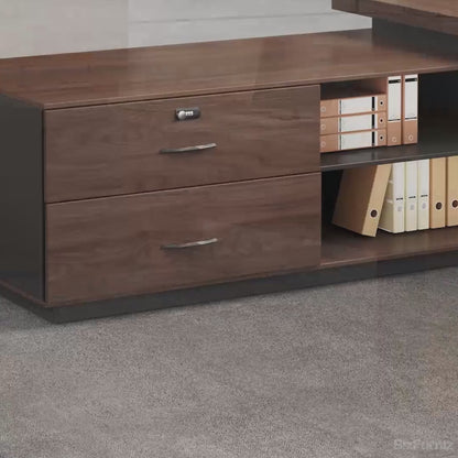 Executive Desk with Drawer Handles