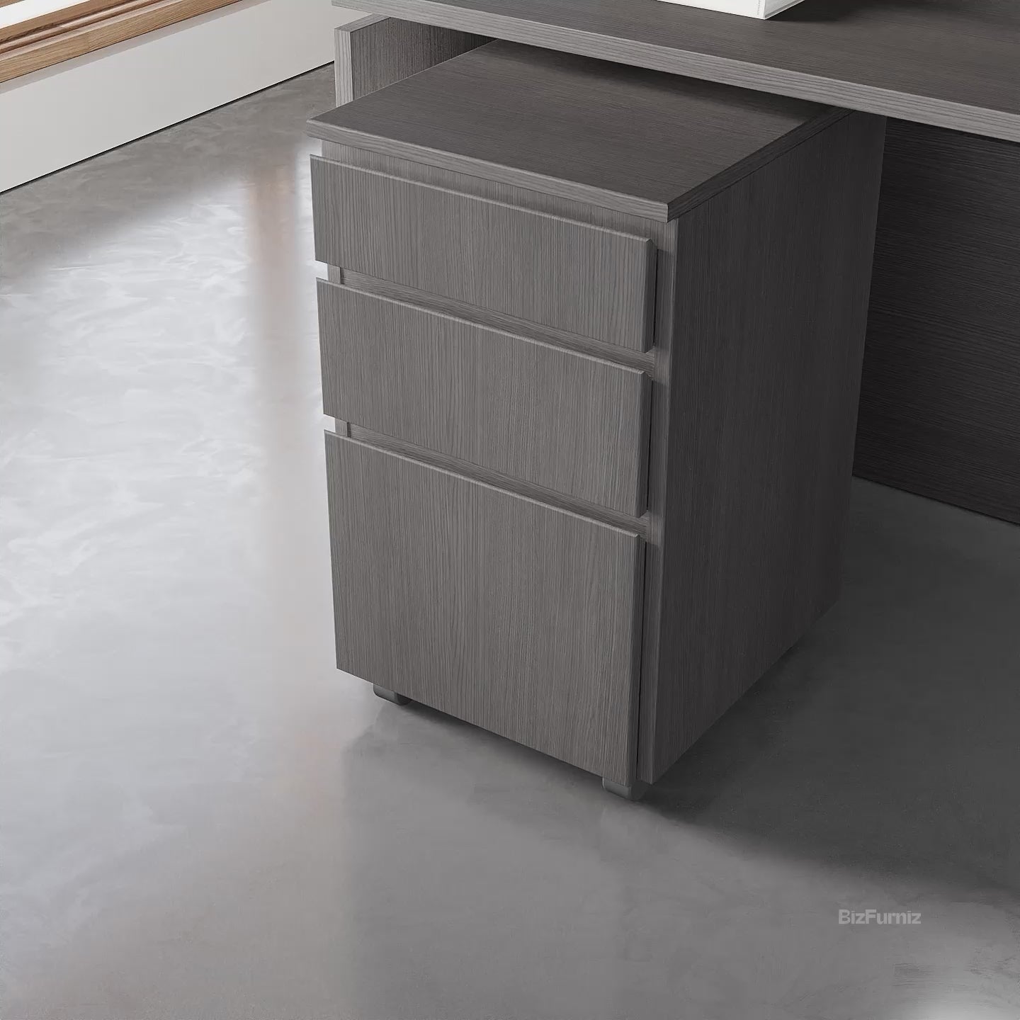 Office Desk with Mobile Storage Cabinet