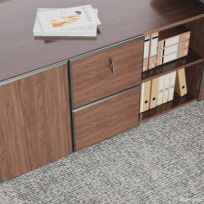 executive desk with spacious side storage
