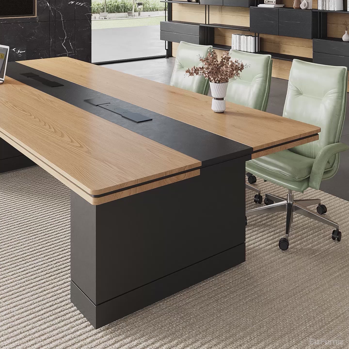 conference table with sturdy base