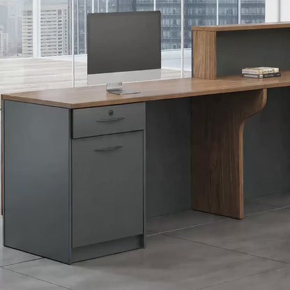 Reception desk with ample Storage - Drawers and cabinet