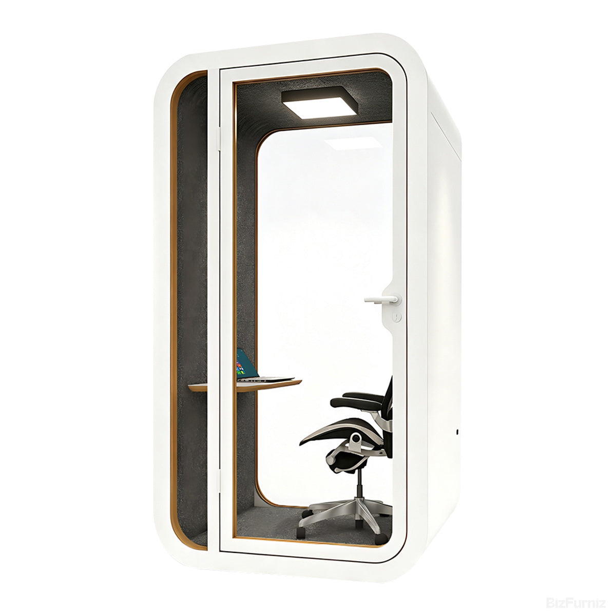 Soundproof Booth with Ventilation, Power Outlets and Mobile Casters product photo 9