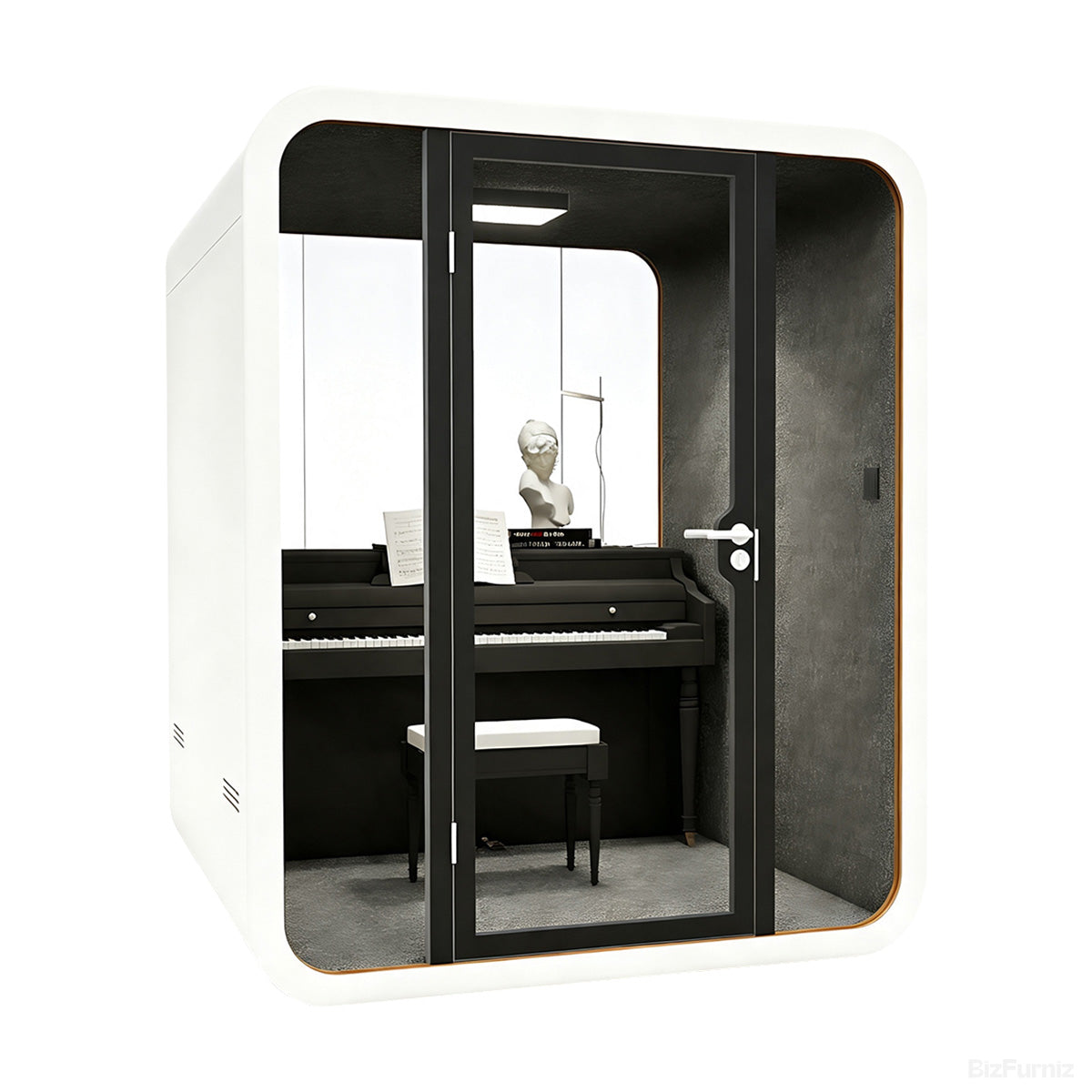 Soundproof Booth with Ventilation, Power Outlets and Mobile Casters product photo 2