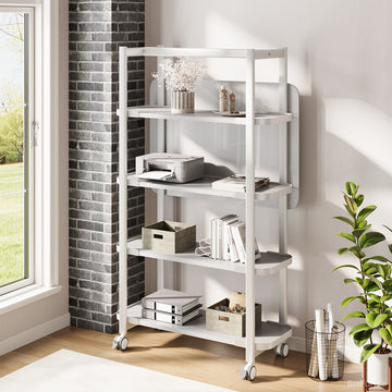 4-tier Storage Rack with Whiteboard, Casters for Home, Office, and Commercial Spaces photo 2