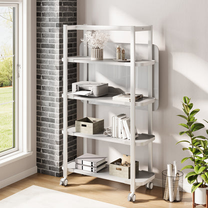 4-tier Storage Rack with Whiteboard, Casters for Home, Office, and Commercial Spaces photo 2