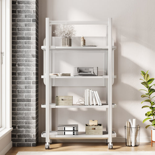 4-tier Storage Rack with Whiteboard, Casters for Home, Office, and Commercial Spaces photo 1
