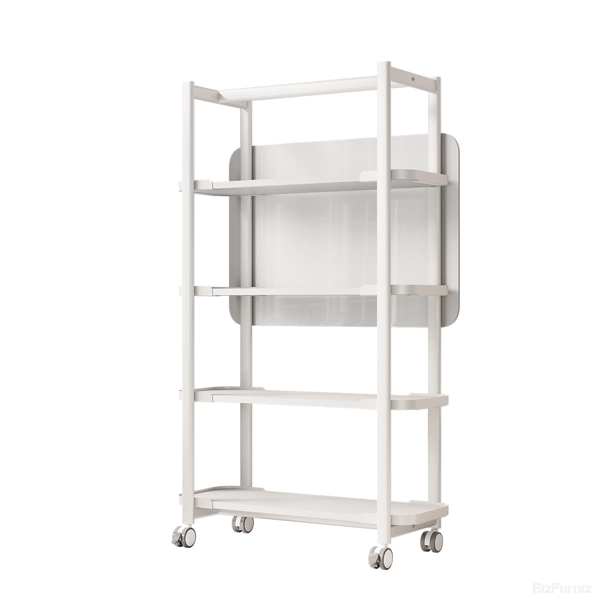 4-tier Storage Rack with Whiteboard, Casters for Home, Office, and Commercial Spaces photo 5
