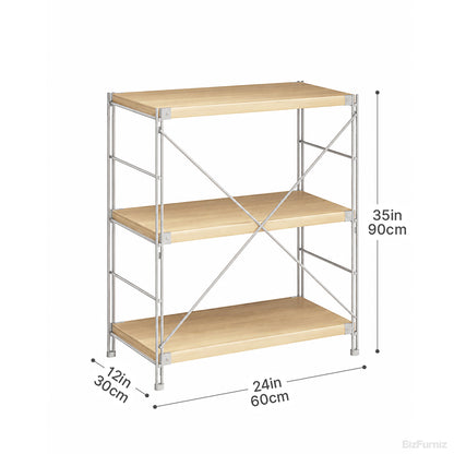 Multi-tier Bookshelf or Storage Rack for Home Office, Living Room, and Kitchen product view 4