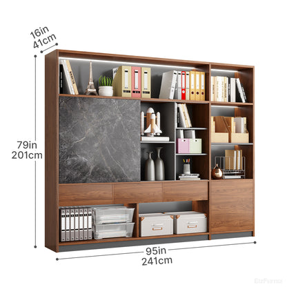 95" Modern Multi-Zone Bookshelf, All-in-One Storage Cabinet for Home and Offices product view 5